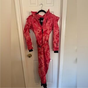 ASOS Pink Camouflage Ski Jumpsuit